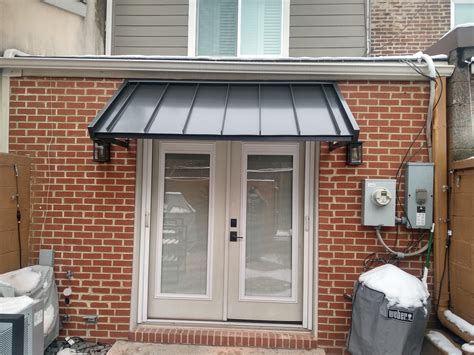 sheet metal window awnings|residential metal awnings for doors.